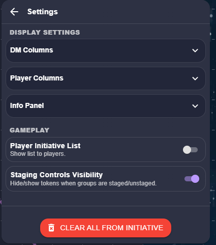 Settings - Gameplay
